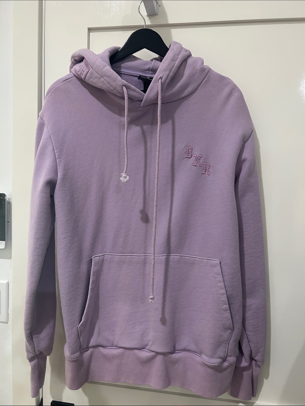 Lavender Embroidered Born x Raised Hoodie size small